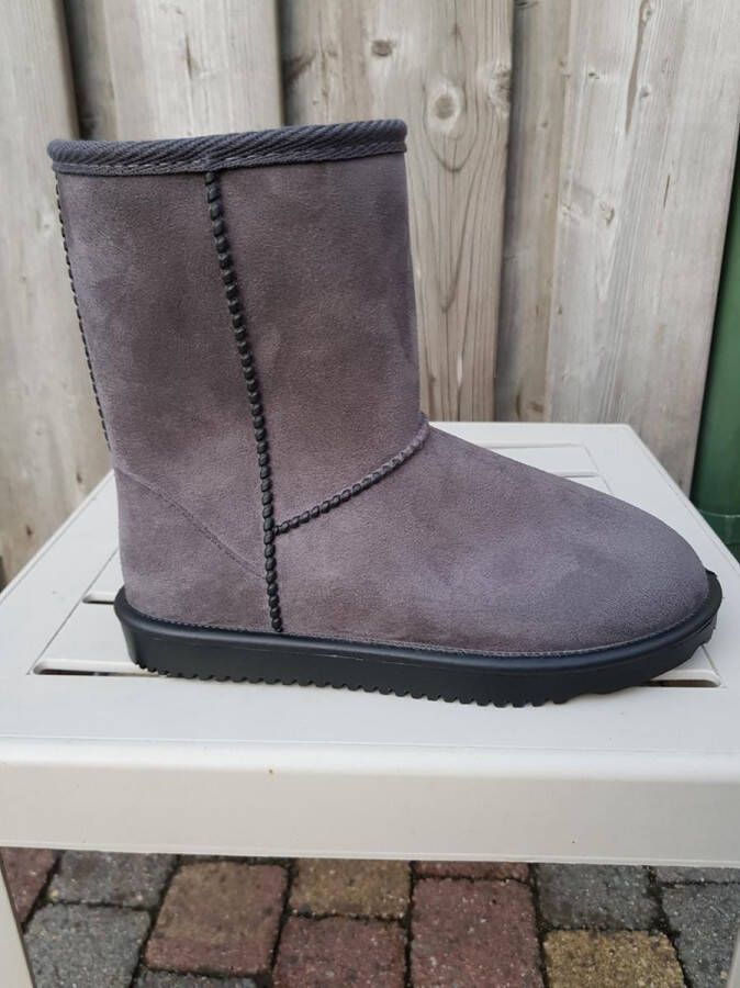HKM Davos waterproof en bontgevoerde (stal)schoen grijs
