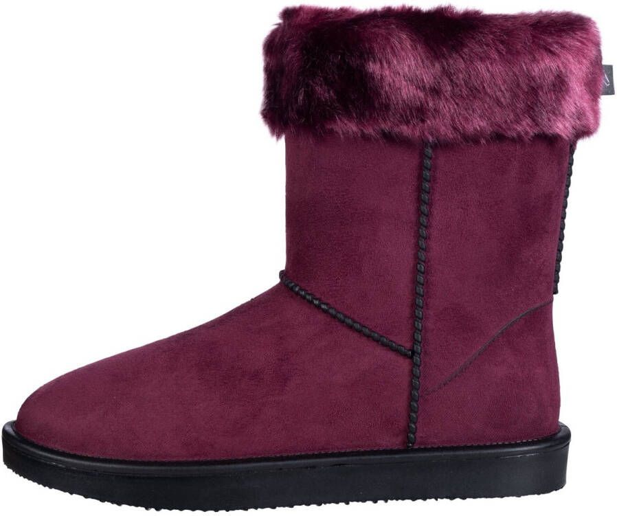 HKM sports HKM Allweatherlaars Davos Fur waterproof (met bontrandje) wijnrood