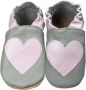 Hobea babyslofjes grijs roze hart - Thumbnail 1