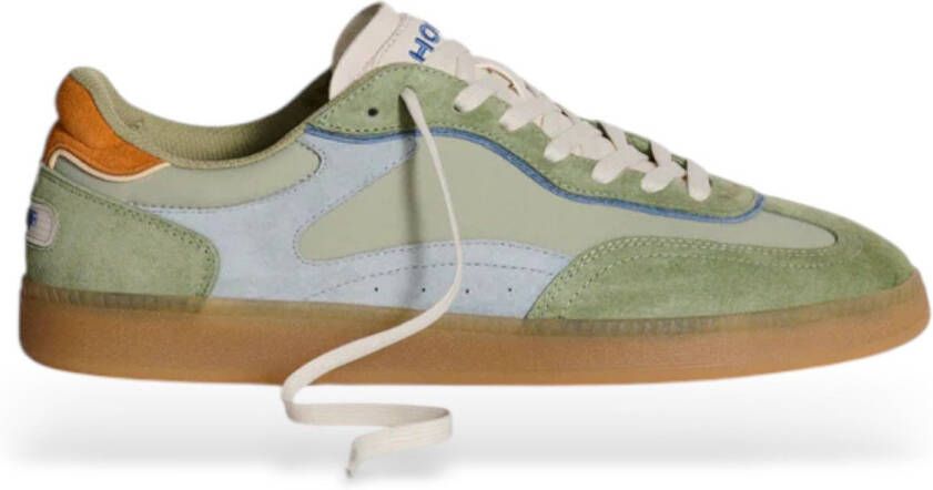 Hoff Alley groen leren sportschoenen