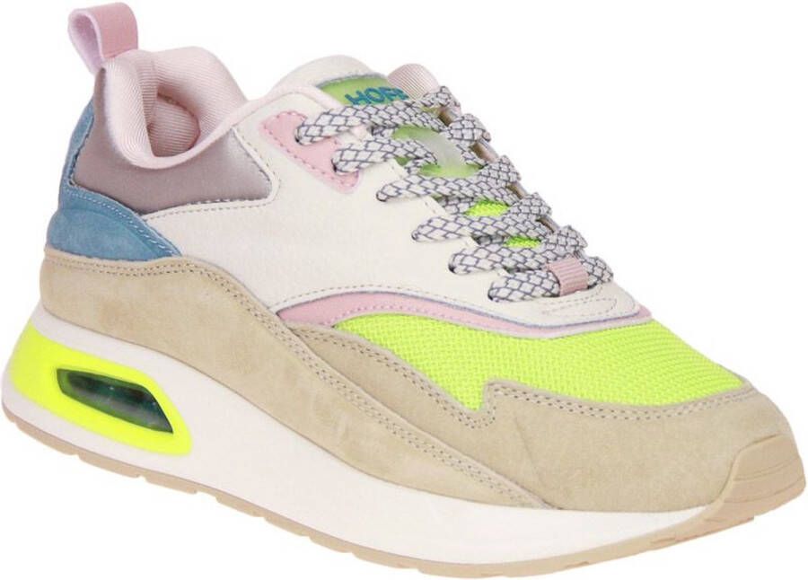 Hoff Bayfront Beige-Fluo Gele Sneaker