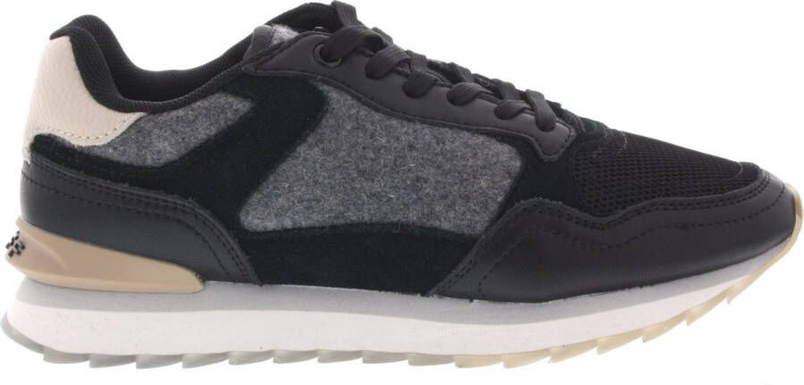 Hoff Zwart-Grijze Suede Sneaker met Uitneembare Binnenzool Zwart Dames - Foto 2