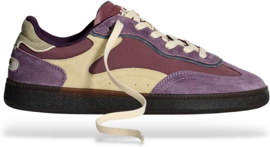 Hoff Alley Aubergine lila leren pantoffels