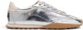 HOFF Sneakers van echt leer in glanzende look model 'Bridge' - Zilver