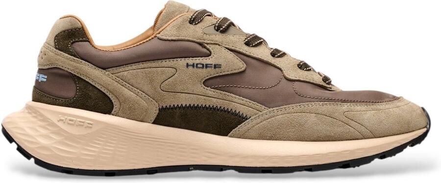 Hoff Leren sneakers City Mkii bruin groenbruin