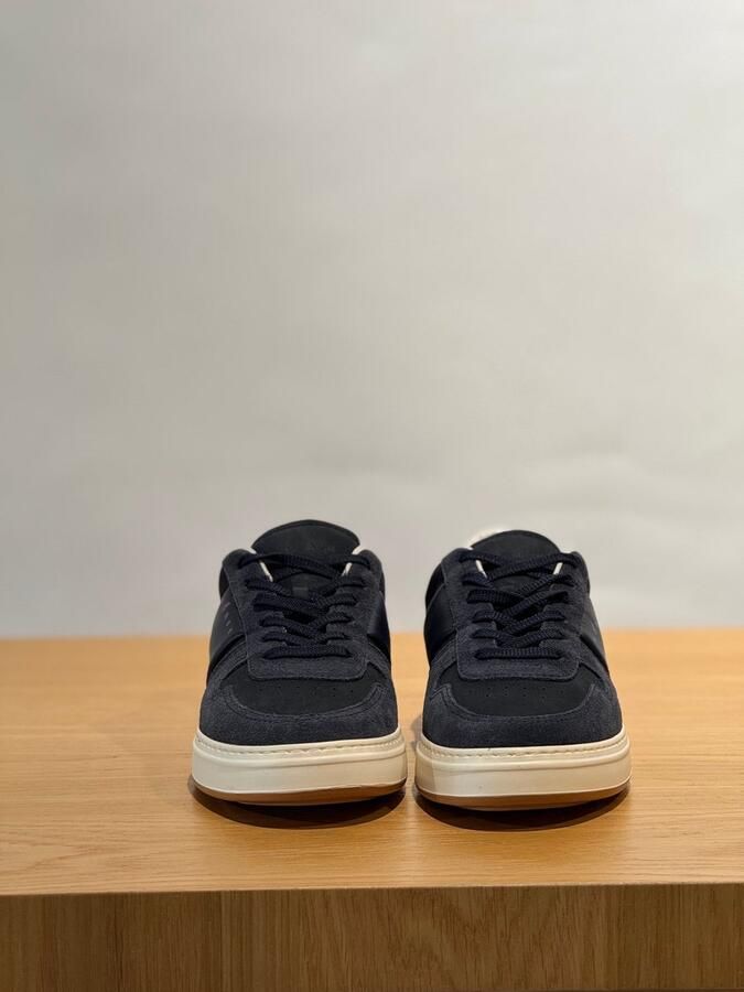 Hogan sneakers donkerblauw met tonale zijband en ecru zool voor heren