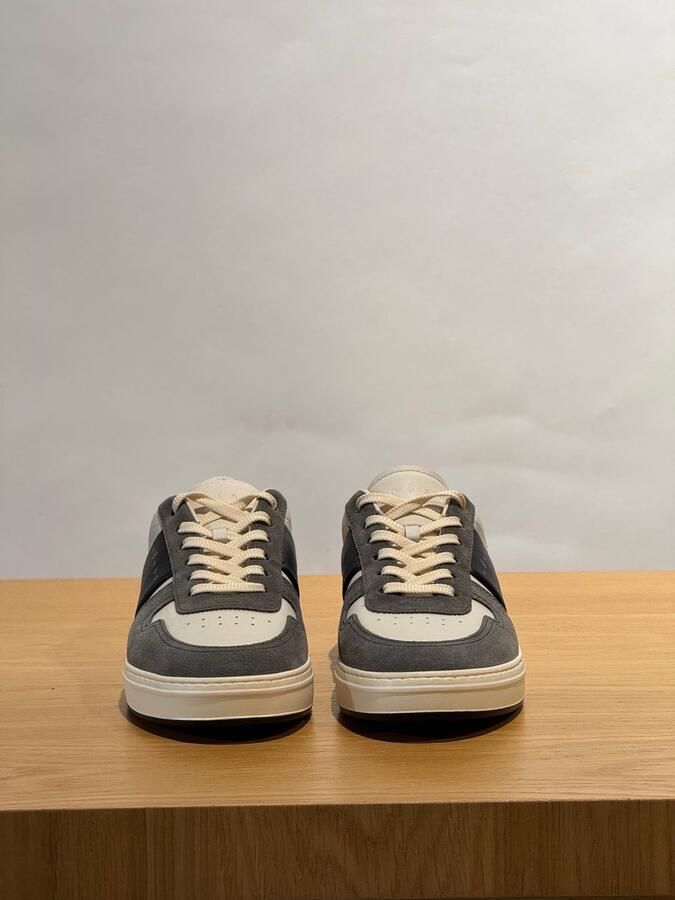 Hogan sneakers wit met grijze panelen en donkerblauwe zijband voor heren - Foto 2