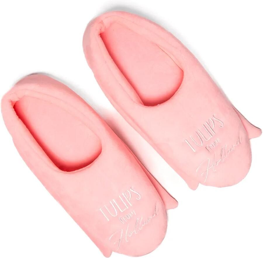 Hogenkamp Klompen & Souvenirs Roze tulp sloffen Tulips from Holland Warme sloffen