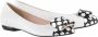 Högl Elegante leren ballerina pump White Dames - Thumbnail 1