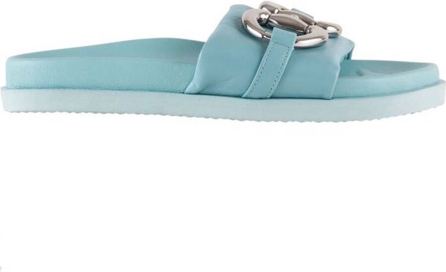 Högl Stijlvolle Leren Slipper voor Dames Blue Dames