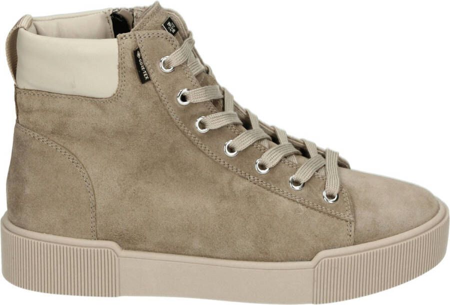 Hogl 103632~~~~~~~~~~~~~~~~~~~~~~~~ Hoge sneakersVeterlaarzenDames veterschoenenDames sneakersHalf-hoge schoenen Wit beige