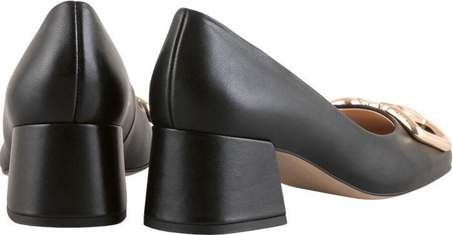 Högl Elegante Horsebit Pumps met Midi Blokhakken Zwart Dames