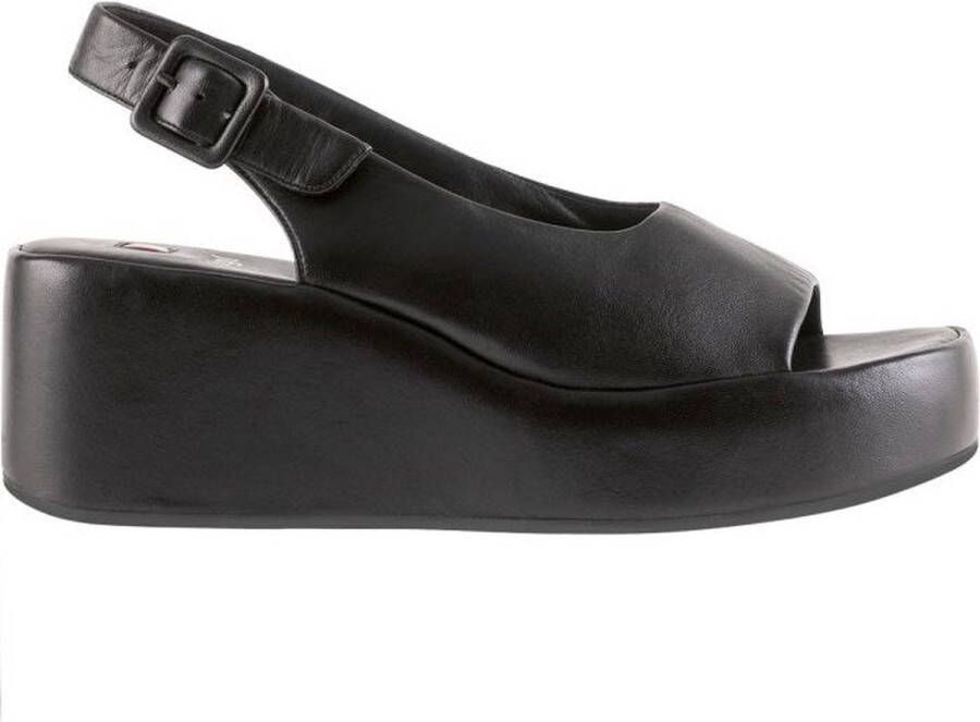 Högl Zwarte platte sandalen Loulou stijl Black Dames