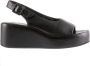 Högl Zwarte platte sandalen Loulou stijl Black Dames - Thumbnail 1
