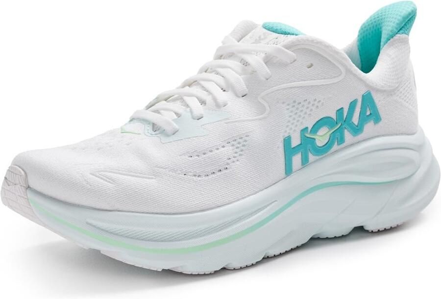 Hoka ONE Clifton 10 Hardloopschoen Dames White Cielo Blue