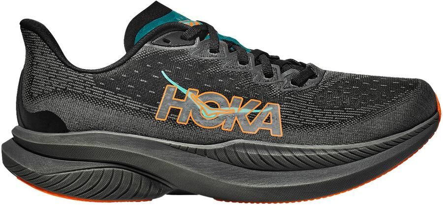 Hoka Mach 6 Hardloopschoen Heren Zwart Elektrisch Mandarijn D - Foto 2