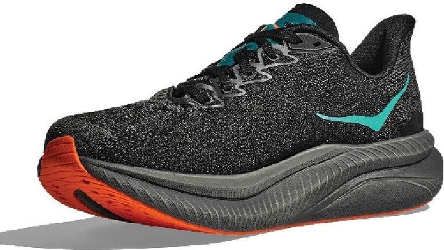Hoka Mach 6 Hardloopschoen Heren Zwart Elektrisch Mandarijn D