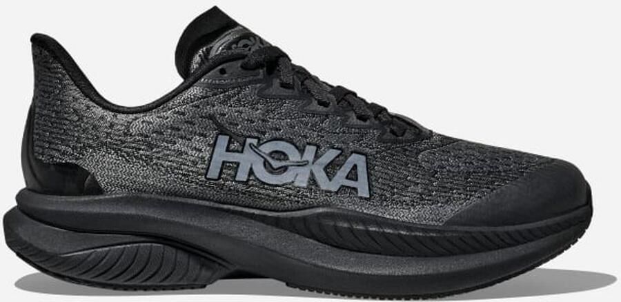 HOKA Kid's Mach 6 Hardloopschoenen 2 3 zwart grijs