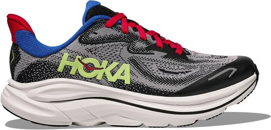 Hoka One Clifton 10 Big Kids Hardloopschoenen grijs zwart - Foto 2