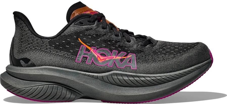 Hoka One Mach 6 WS Hardloopschoen zwart fuchsia