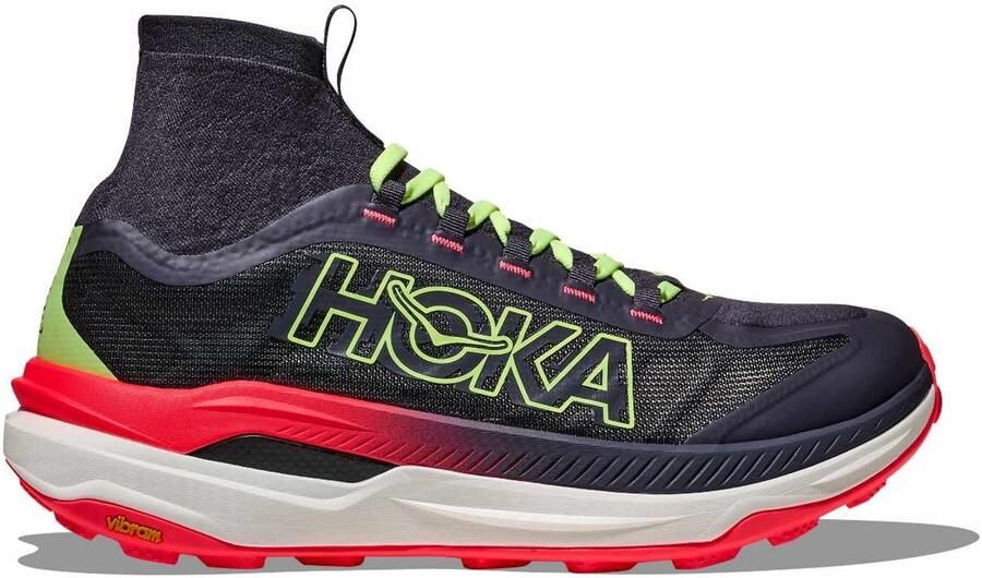 Hoka Tecton X 3 Hardloopschoenen heren Squid Ink Neon Flame 43.1 3 D