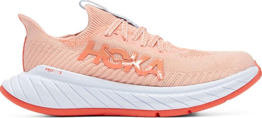 Hoka One Carbon X3 Dames Sportschoenen Hardlopen Weg roze