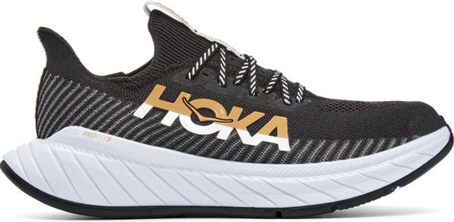 Hoka One Carbon X3 Heren Sportschoenen Hardlopen Weg zwart wit