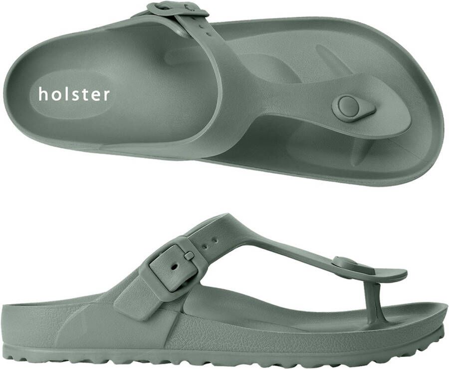 Holster Coastal Vegan Slides Podologisch Goedgekeurd Slipper Groen