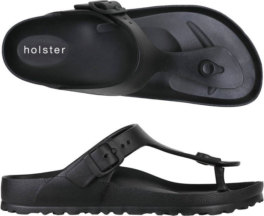 Holster Coastal Vegan Slides Podologisch Goedgekeurd Slipper Zwart - Foto 2