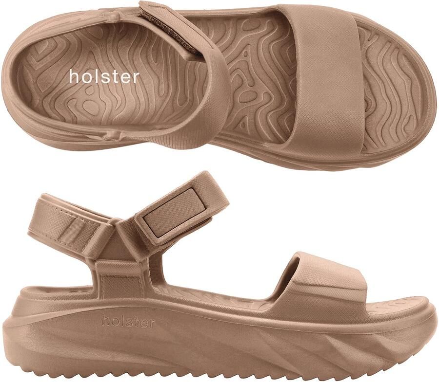 Holster CloudNine Vegan Flatform Sandaal Dames Waterproof & Wasbaar Podologisch Goedgekeurd Natural - Foto 2