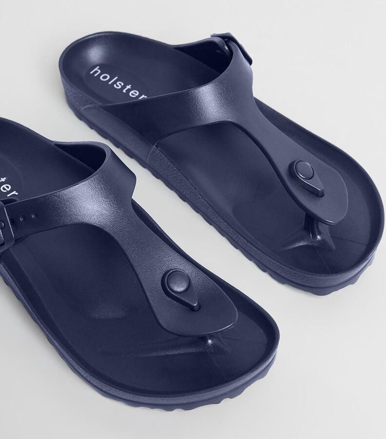 Holster Coastal Vegan Slides Podologisch Goedgekeurd Slipper Donker Blauw - Foto 2