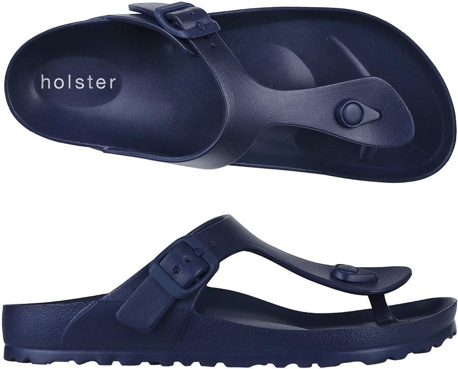 Holster Coastal Vegan Slides Podologisch Goedgekeurd Slipper Donker Blauw
