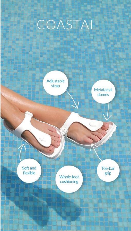 Holster Coastal Vegan Slides Podologisch Goedgekeurd Slipper Wit