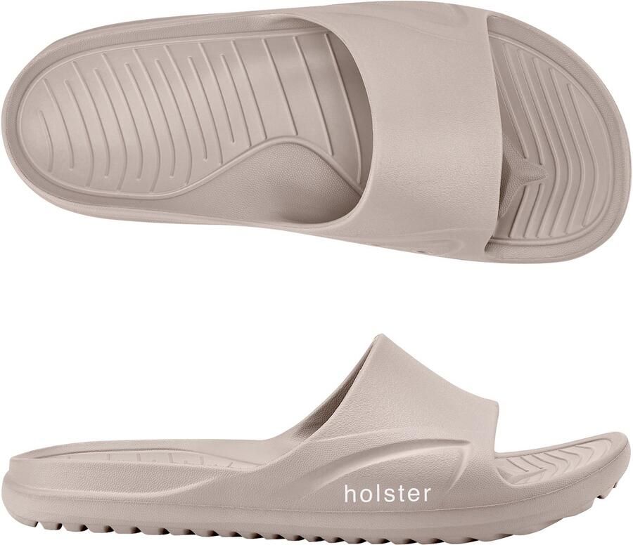 Holster Pointbreak Vegan Slippers Lichtgewicht EVA Slides Podologisch Voetbed Dames Zand BRUIN - Foto 2