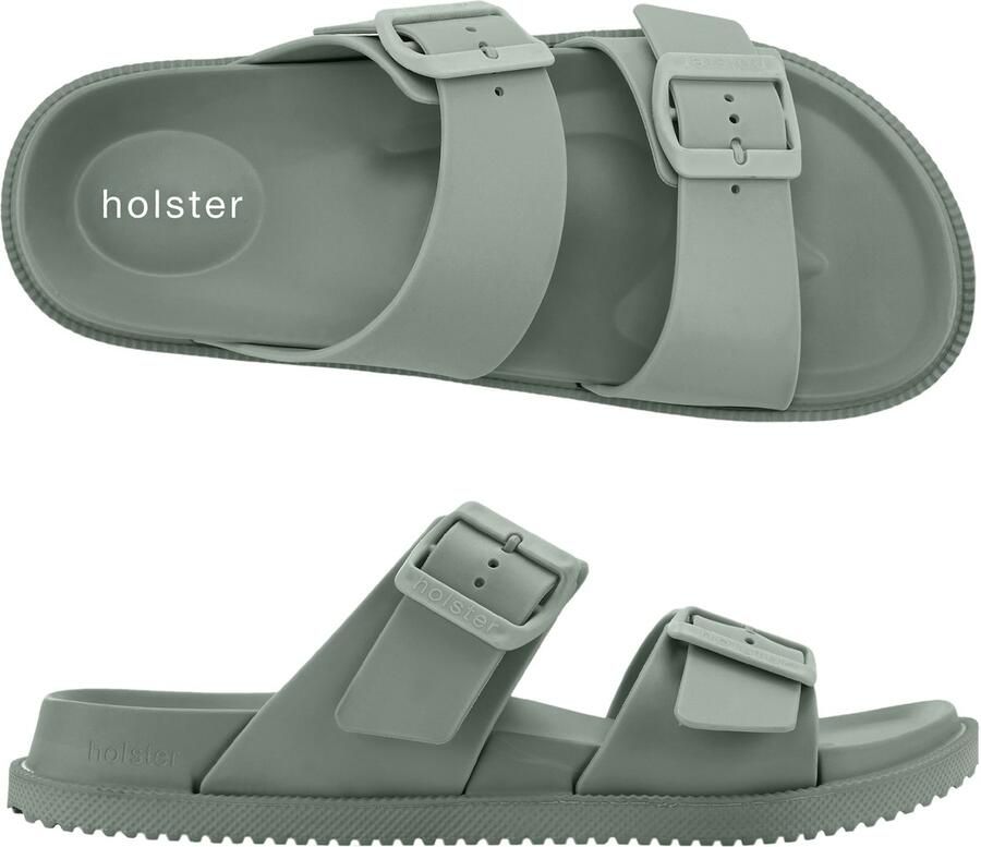 Holster Soleseeker Vegan Slipper Podologisch Goedgekeurd Voetbed Lichtgewicht Waterproof GROEN