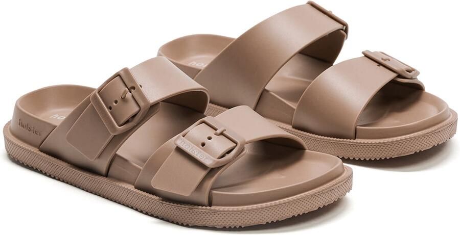 Holster Soleseeker Vegan Slipper Podologisch Goedgekeurd Voetbed Lichtgewicht Waterproof Natural
