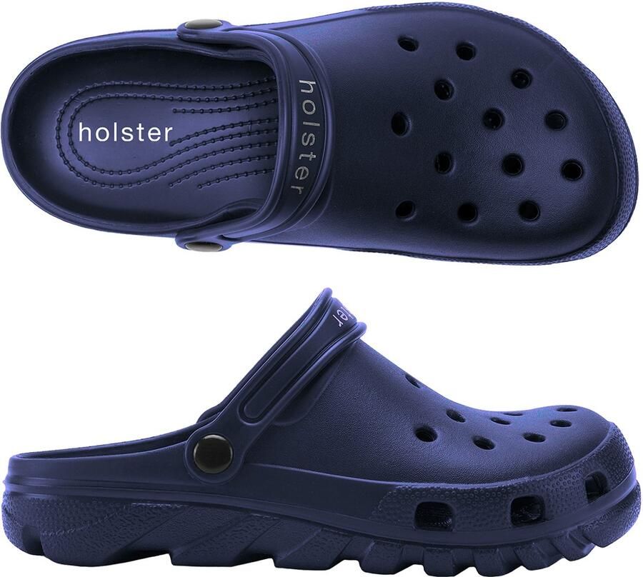 Holster Sundrifter Vegan Clogs Podologisch Voetbed Waterproof Donker Blauw