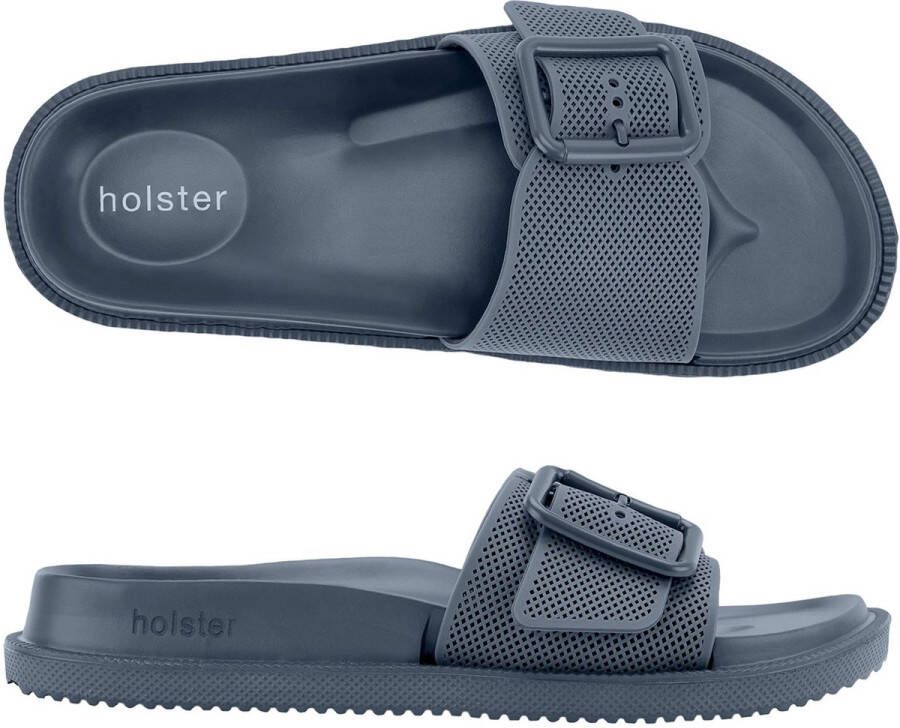 Holster Laze Slippers Vegan Comfort Podologisch Goedgekeurd Waterbestendig Donker Blauw