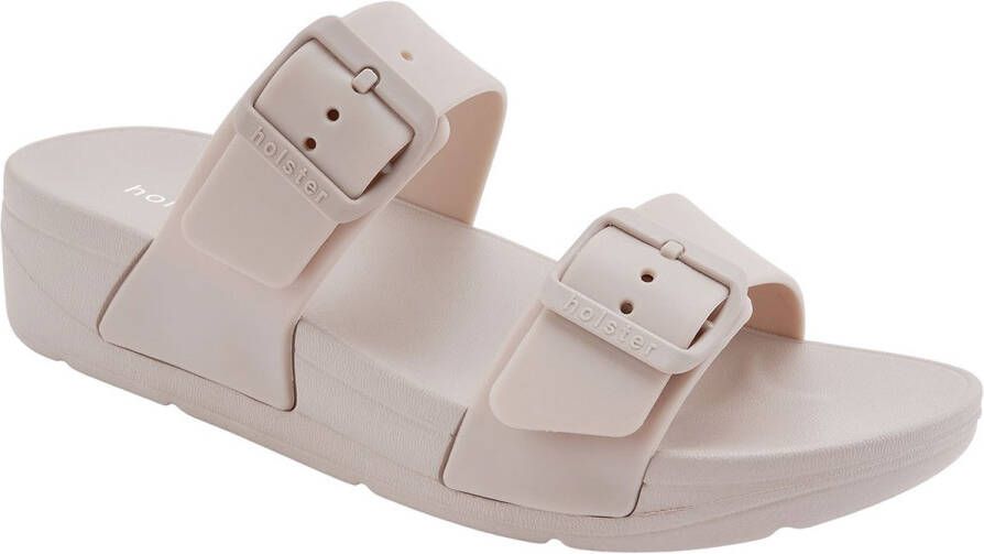Holster Skyhigh Vegan Comfort Slippers Dames Podologisch Goedkeurd Waterproof Platform Badslippers Zandkleurig