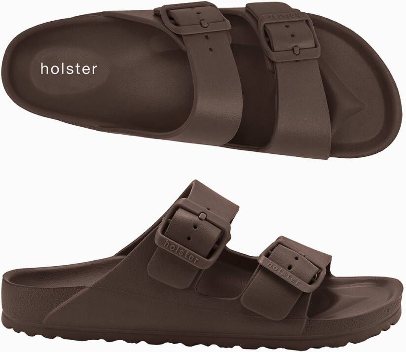 Holster Sundreamer Vegan Slides Podologisch Goedgekeurd Slipper Donker Bruin