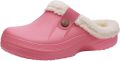 Homaxy Classic Fur Lined Clogs Tuinklompen Voor Volwassenen Klompen Met Bontvoering Fake Fur Tuinschoenen Roze 4243 Geschikt voor een voetlengte van - Roze