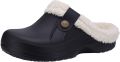 Homaxy Classic Fur Lined Clogs Tuinklompen Voor Volwassenen Klompen Met Bontvoering Fake Fur Tuinschoenen Zwart met witte voering 3536 Geschikt voor een voetlengte van - Witte/Wit