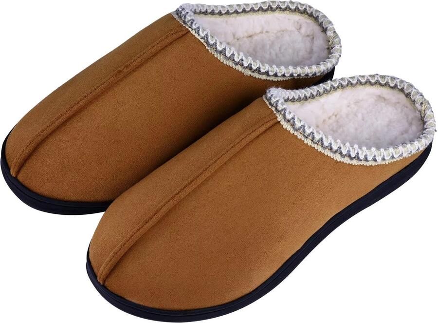 Homaxy Dames Pantoffels Open Sloffen Warme pantoffels Antislip zool Bruin 40-41 Geschikt voor voetlengte van