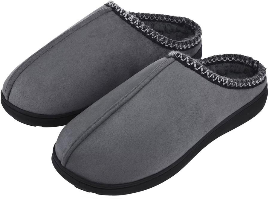 Homaxy Dames Pantoffels Open Sloffen Warme pantoffels Antislip zool Grijs 44-45 Geschikt voor voetlengte van