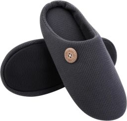 Homaxy Dames Pantoffels Open Sloffen Zachte Winterpantoffels Anti-slip Donkergrijs 4647 Geschikt voor een voetlengte van