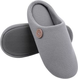 Homaxy Dames Pantoffels Open Sloffen Zachte Winterpantoffels Anti-slip Lichtgrijs 4041 Geschikt voor een voetlengte van