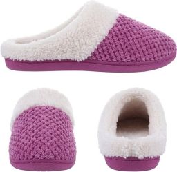 Homaxy Dames Pantoffels Open Sloffen Zachte Winterpantoffels Anti-slip Paars 3839 Geschikt voor een voetlengte van