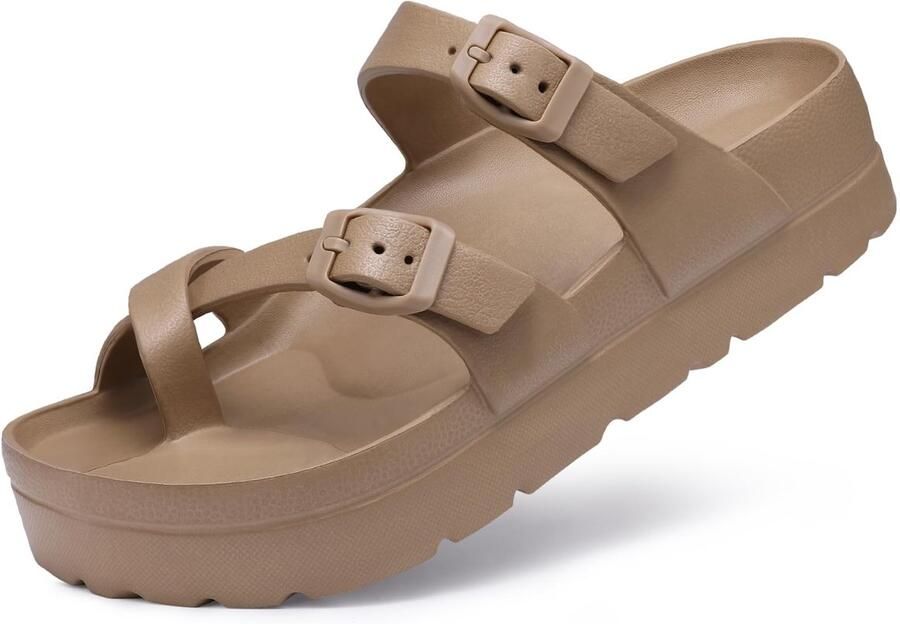 Homaxy Dames Sandalen Dames Slippers Ergonomische Slipper Orthopedische Slipper Bruin 41 Geschikt voor een voetlengte van