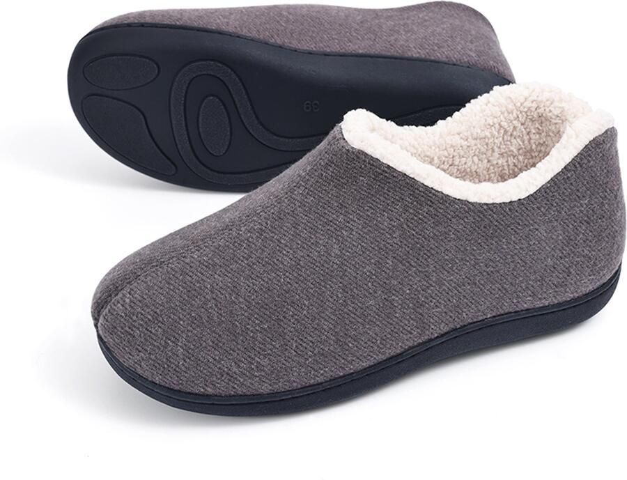 Homaxy Dames slippers nep-schapenvacht slippers warme slippers comfortabele katoenen slippers grijs 39 Geschikt voor voetlengte van