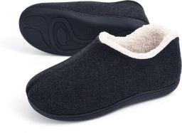 Homaxy Dames slippers nep-schapenvacht slippers warme slippers comfortabele katoenen slippers zwart 41 Geschikt voor voetlengte van
